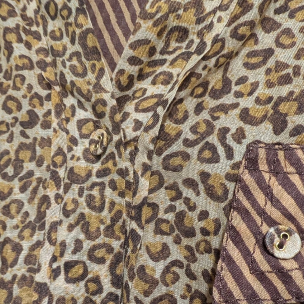 Zimmermann Tan and Brown Cuffed Sleeve Blouse - Picture 5 of 6